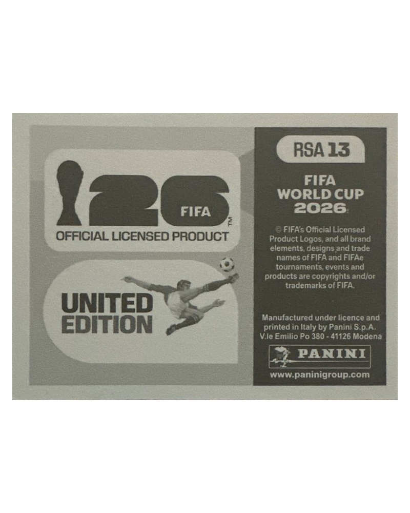 Panini FIFA WM 2026 United - RSA 13 - Team Photo
