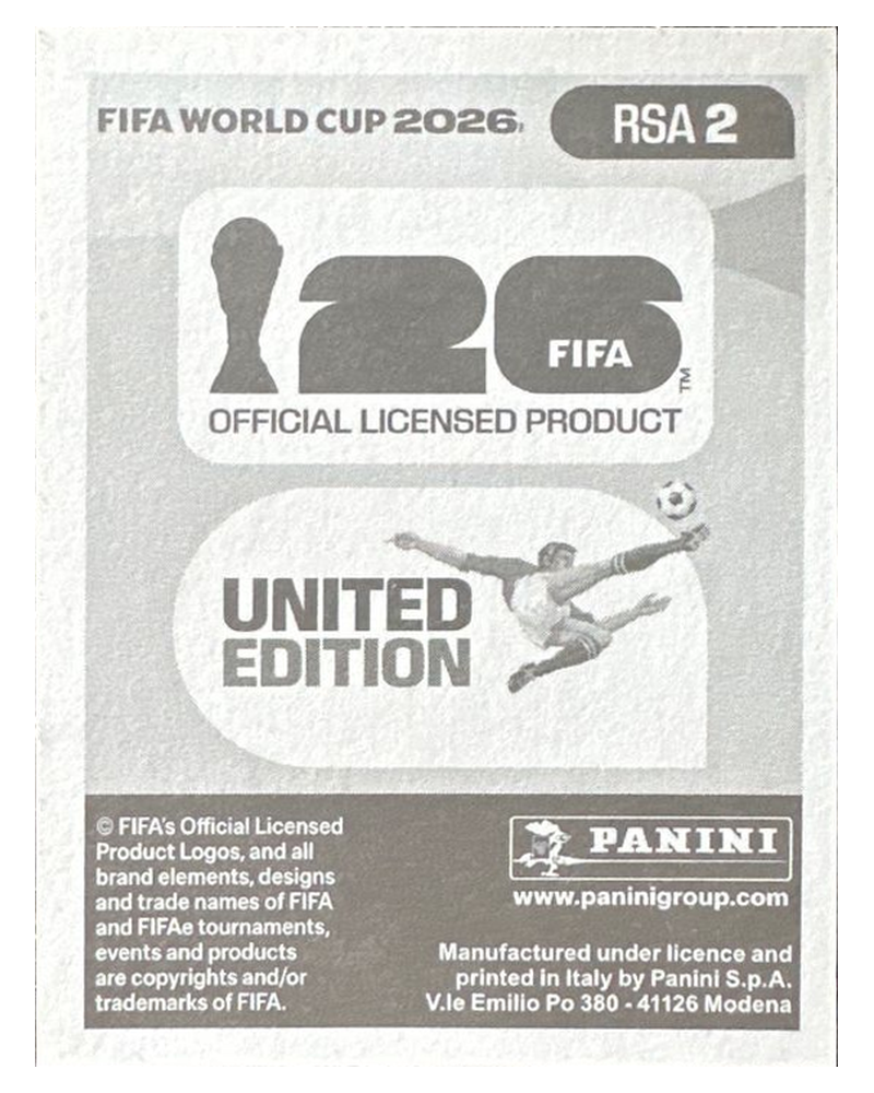 Panini FIFA WM 2026 United - RSA 2 - Ronwen Williams