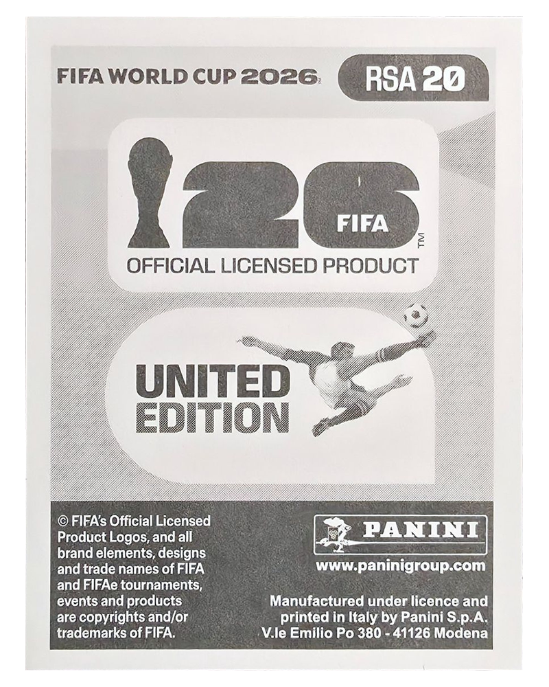 Panini FIFA WM 2026 United - RSA 20 - Oswin Appollis