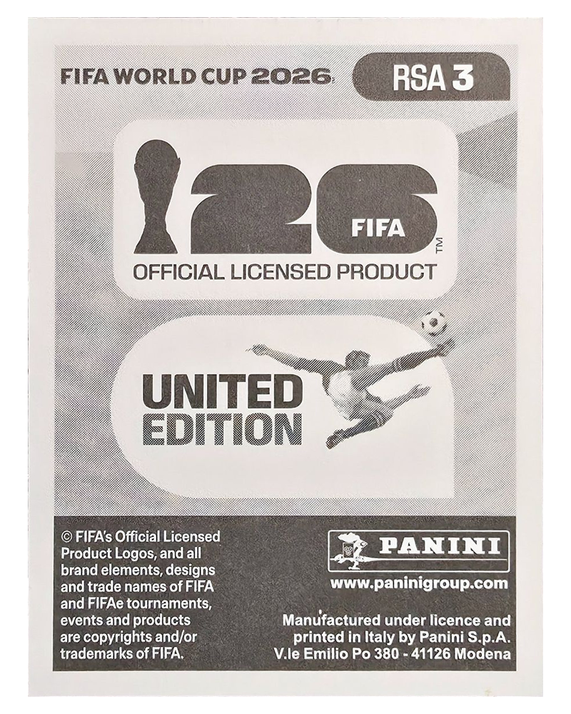 Panini FIFA WM 2026 United - RSA 3 - Sipho Chaine