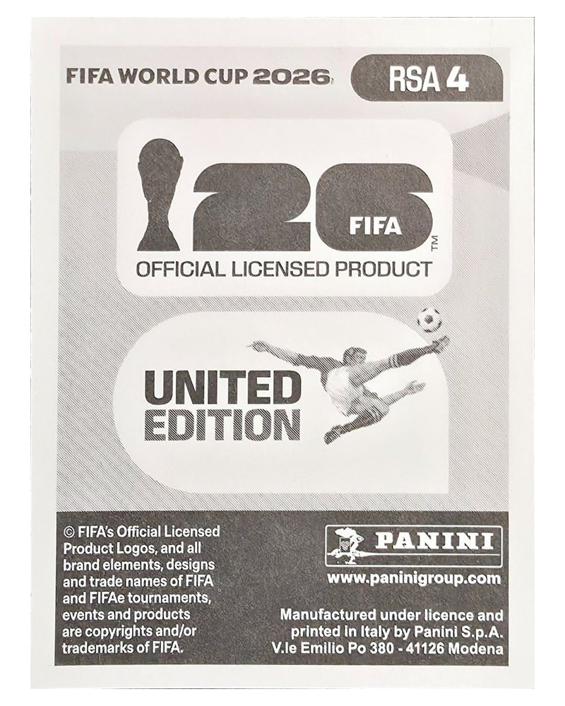 Panini FIFA WM 2026 United - RSA 4 - Aubrey Modiba