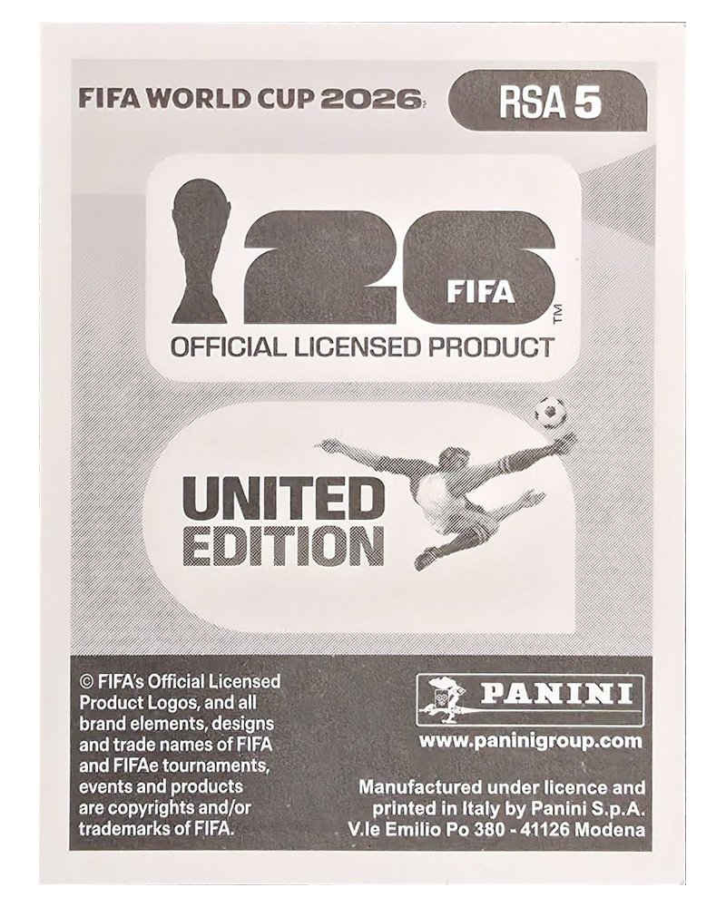 Panini FIFA WM 2026 United - RSA 5 - Samukele Kabini