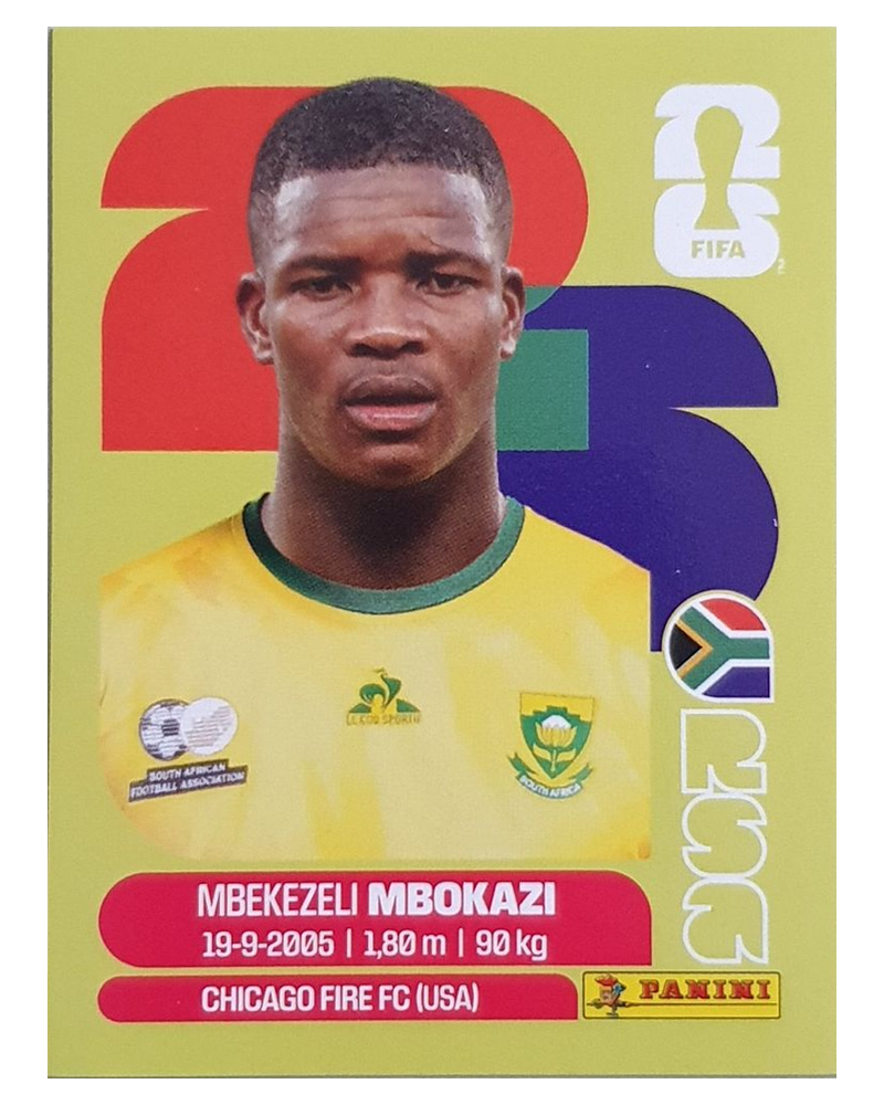 Panini FIFA WM 2026 United - RSA 6 - Mbekezeli Mbokazi