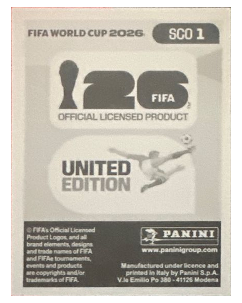 Panini FIFA WM 2026 United - SCO 1 - Team Logo