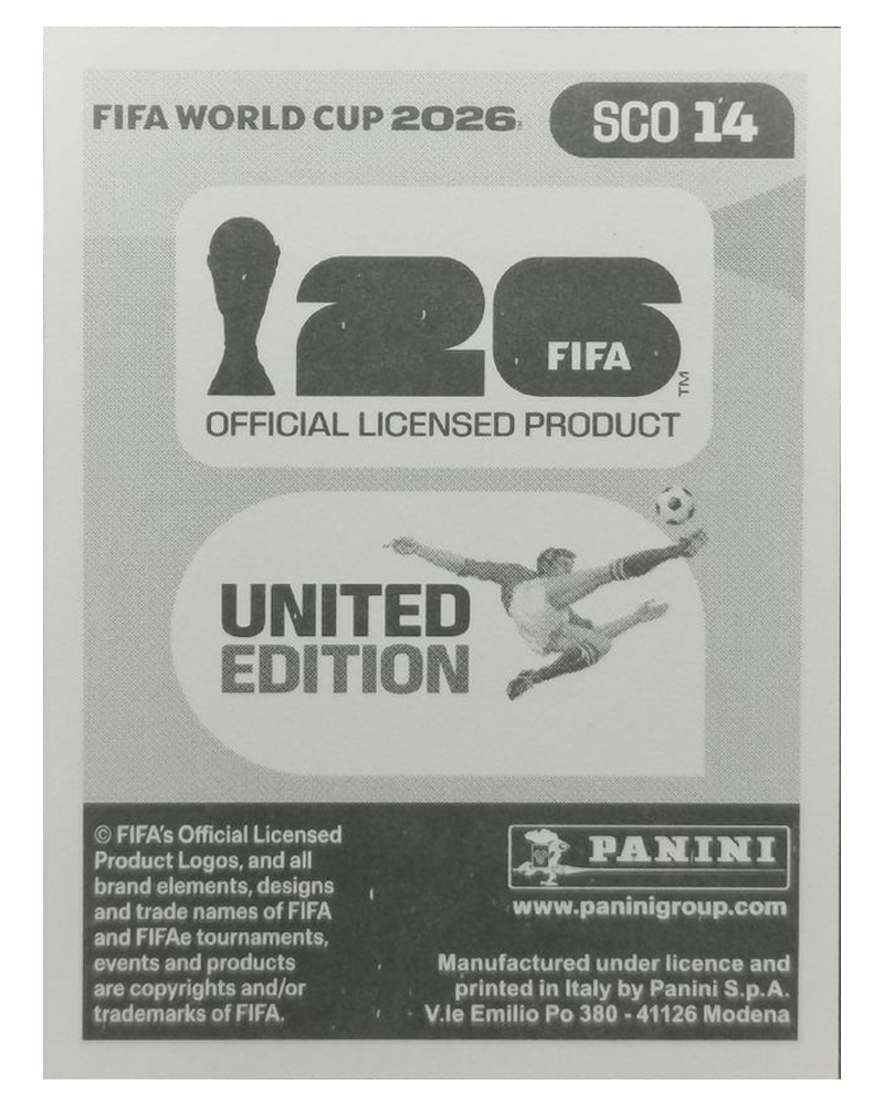 Panini FIFA WM 2026 United - SCO 14 - Lewis Ferguson