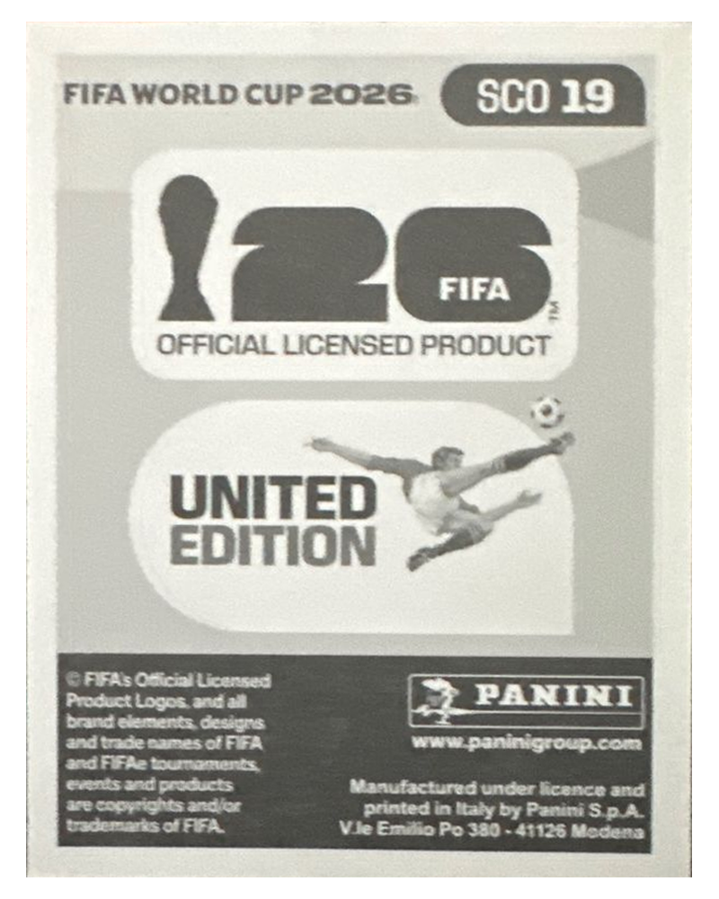 Panini FIFA WM 2026 United - SCO 19 - Che Adams