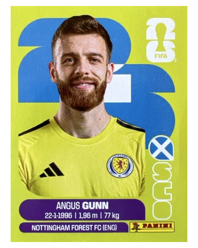 Panini FIFA WM 2026 United - SCO 2 - Angus Gunn