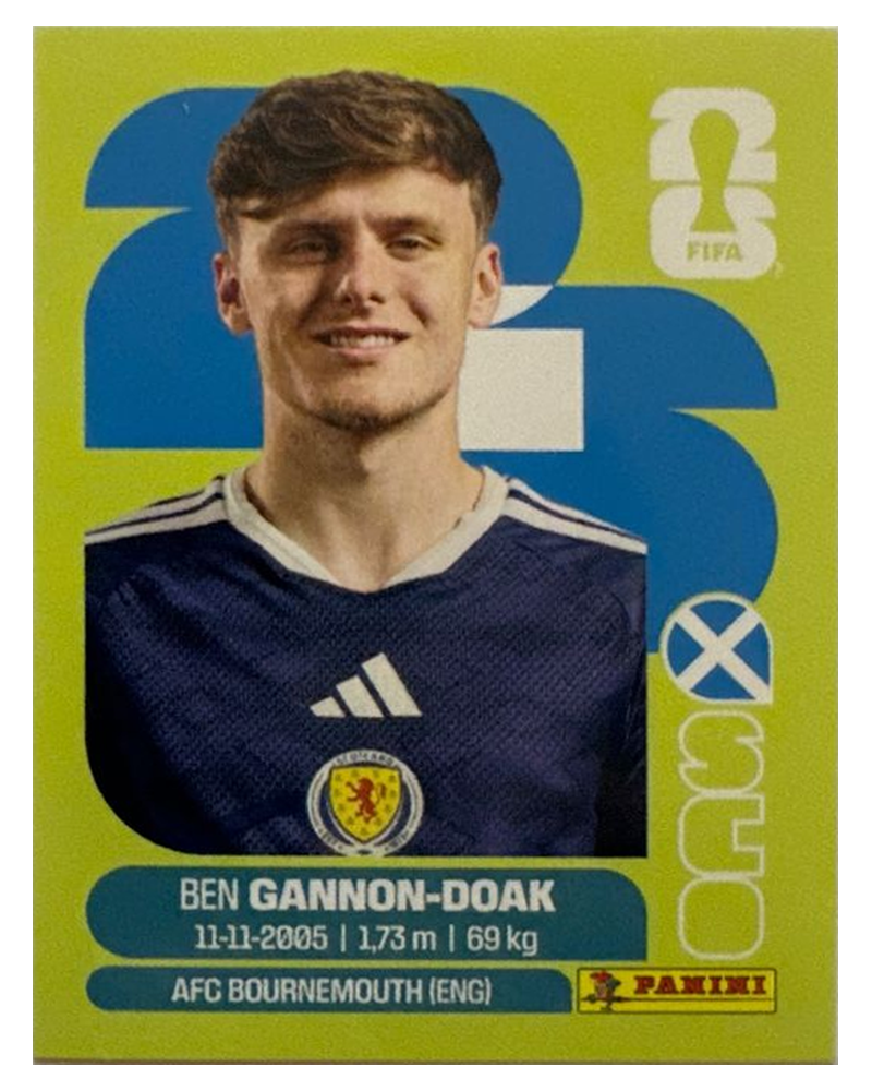 Panini FIFA WM 2026 United - SCO 20 - Ben Gannon-Doak