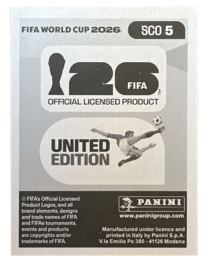 Panini FIFA WM 2026 United - SCO 5 - Aaron Hickey