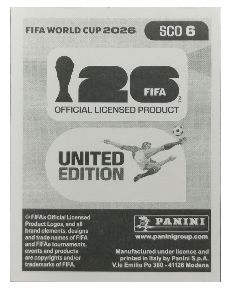 Panini FIFA WM 2026 United - SCO 6 - Andrew Robertson