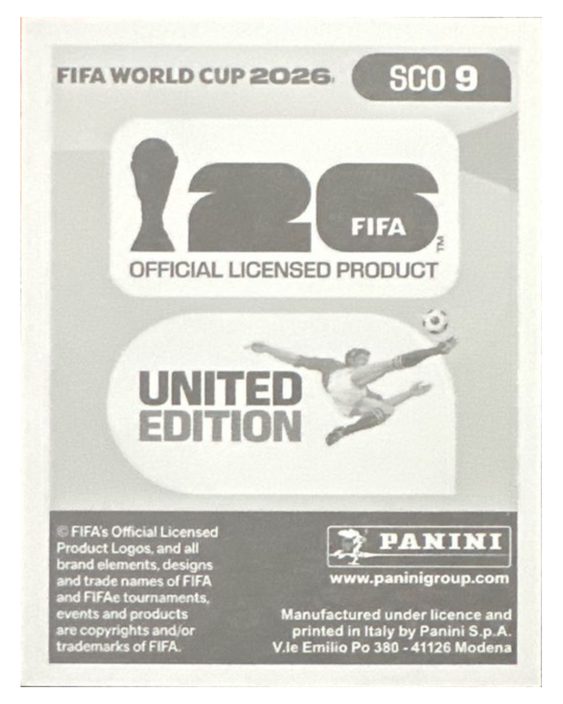 Panini FIFA WM 2026 United - SCO 9 - Anthony Ralston