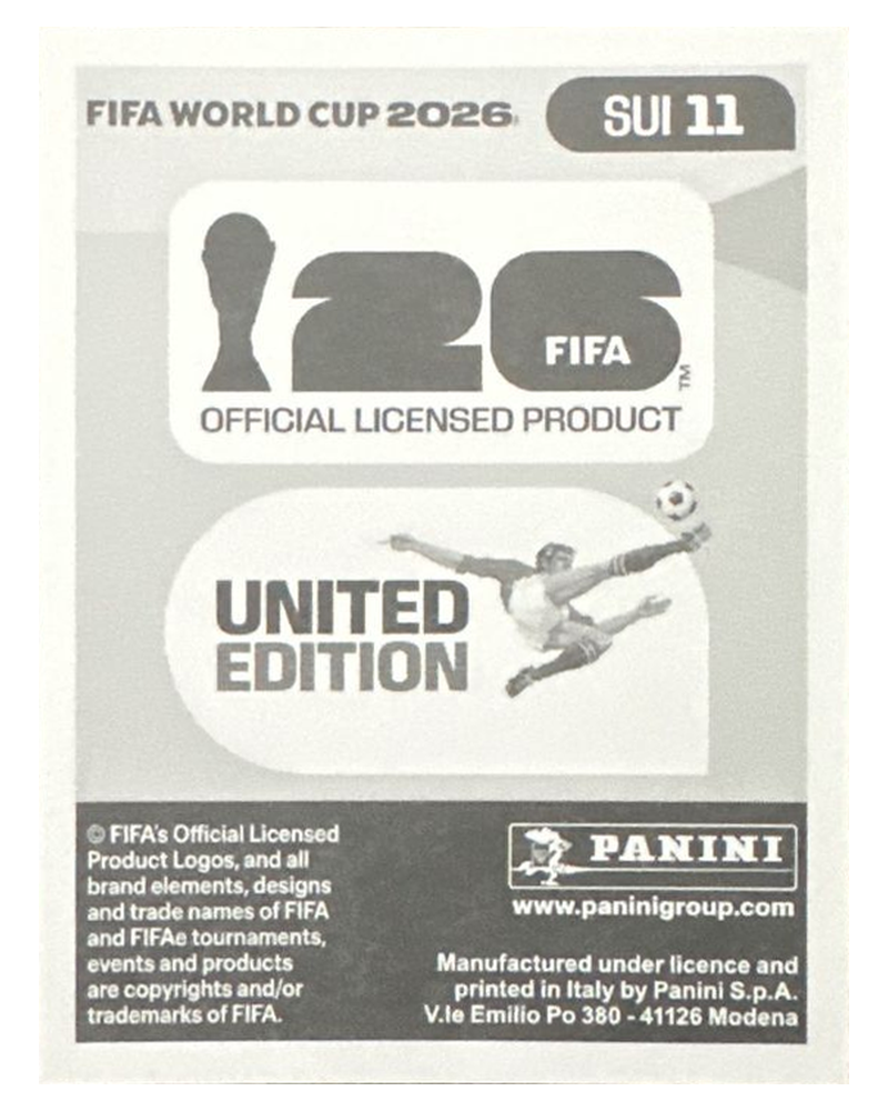 Panini FIFA WM 2026 United - SUI 11 - Remo Freuler Rückseite
