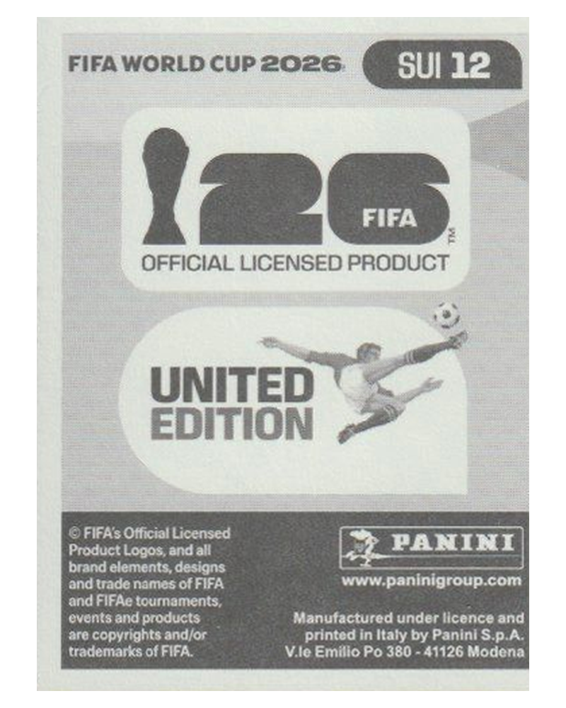 Panini FIFA WM 2026 United - SUI 12 - Fabian Rieder