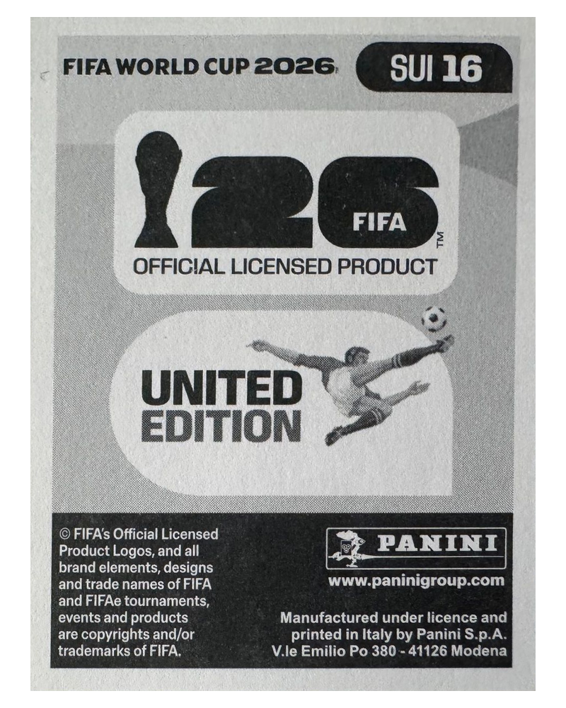 Panini FIFA WM 2026 United - SUI 16 - Michel Aebischer