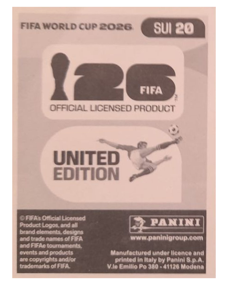 Panini FIFA WM 2026 United - SUI 20 - Zeki Amdouni