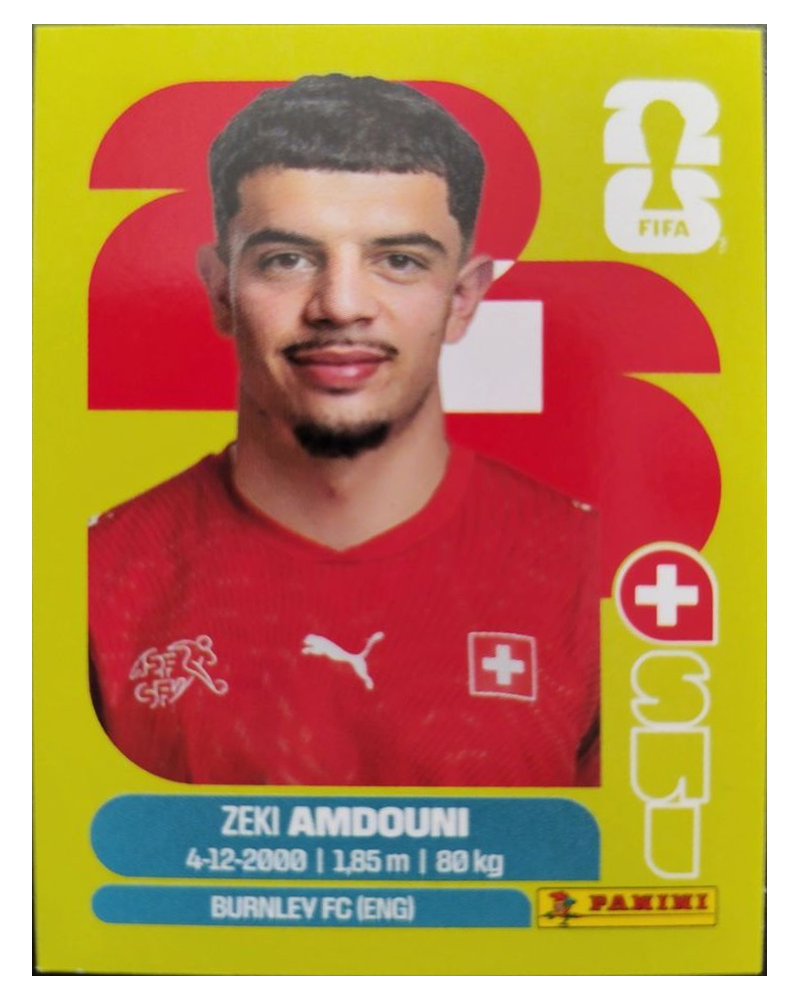 Panini FIFA WM 2026 United - SUI 20 - Zeki Amdouni