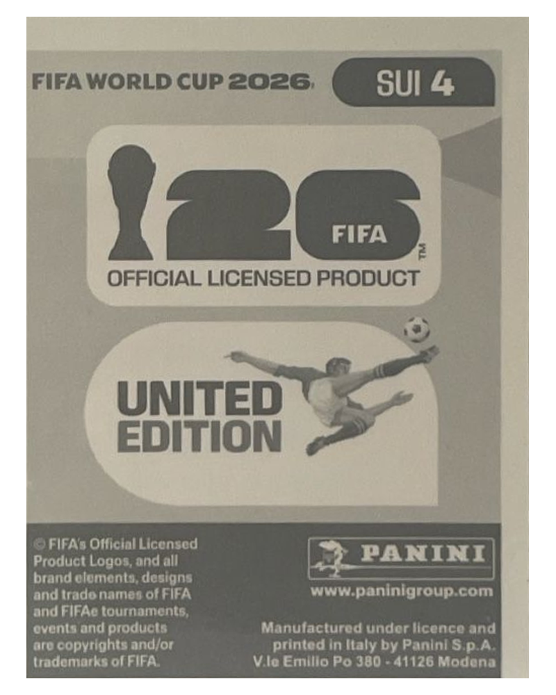 Panini FIFA WM 2026 United - SUI 4 - Manuel Akanji