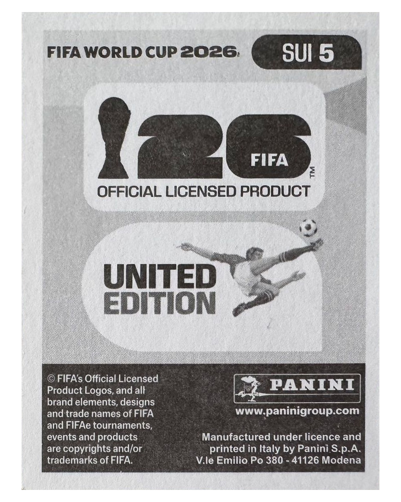 Panini FIFA WM 2026 United - SUI 5 - Ricardo Rodriguez