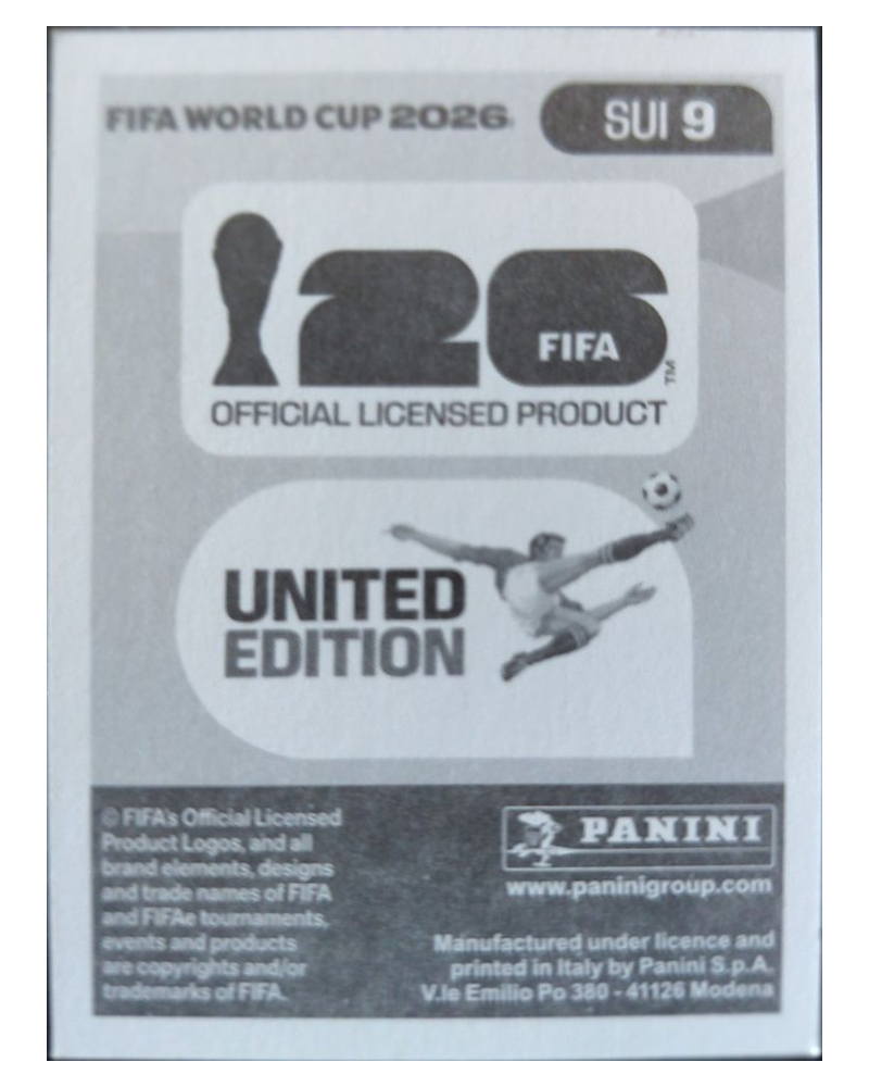 Panini FIFA WM 2026 United - SUI 9 - Granit Xhaka