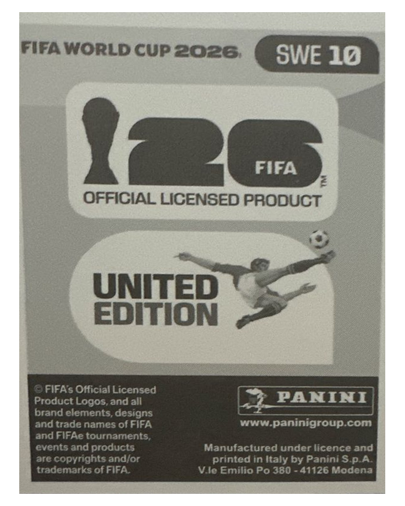 Panini FIFA WM 2026 United - SWE 10 - Jesper Karlström