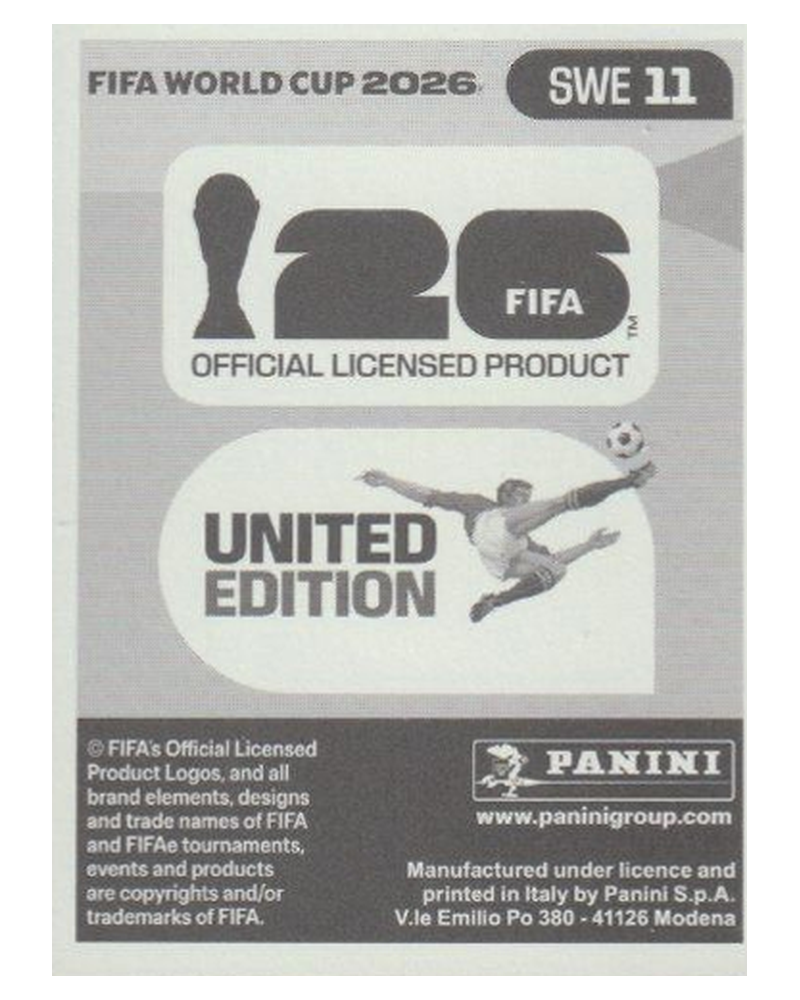 Panini FIFA WM 2026 United - SWE 11 - Yasin Ayari