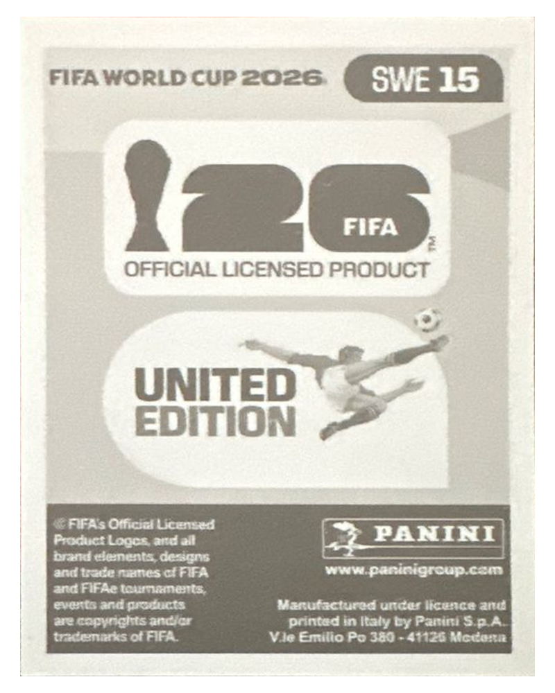 Panini FIFA WM 2026 United - SWE 15 - Ken Sema