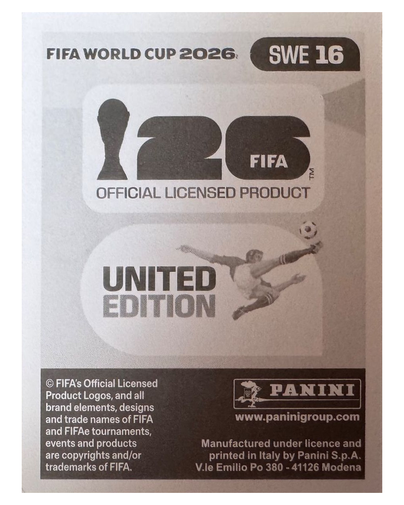 Panini FIFA WM 2026 United - SWE 16 - Roony Bardghji