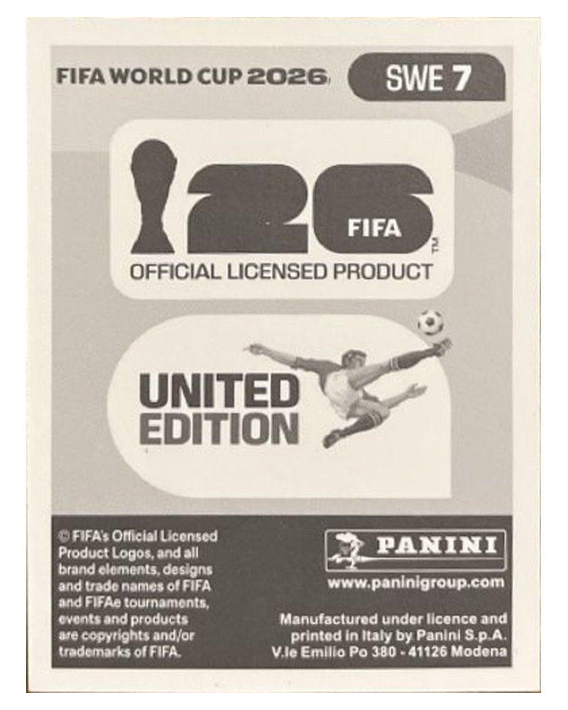 Panini FIFA WM 2026 United - SWE 7 - Gustaf Lagerbielke
