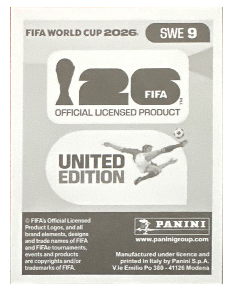 Panini FIFA WM 2026 United - SWE 9 - Hugo Larsson