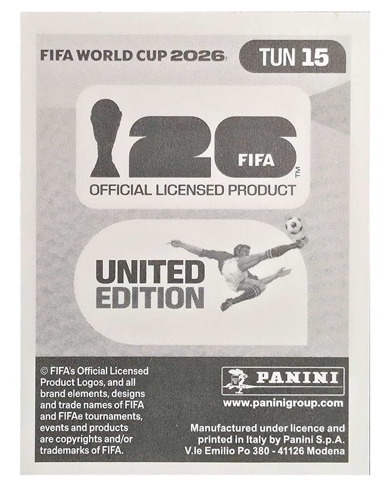 Panini FIFA WM 2026 United - TUN 15 - Elias Achouri
