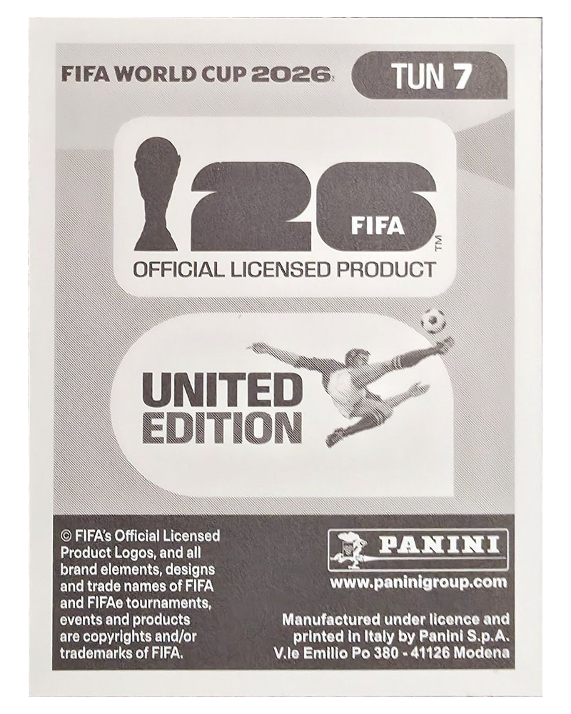Panini FIFA WM 2026 United - TUN 7 - Ali Abdi