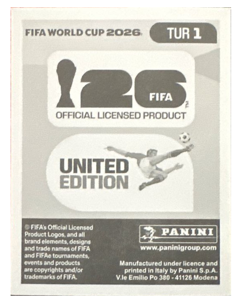Panini FIFA WM 2026 United - TUR 1 - Team Logo
