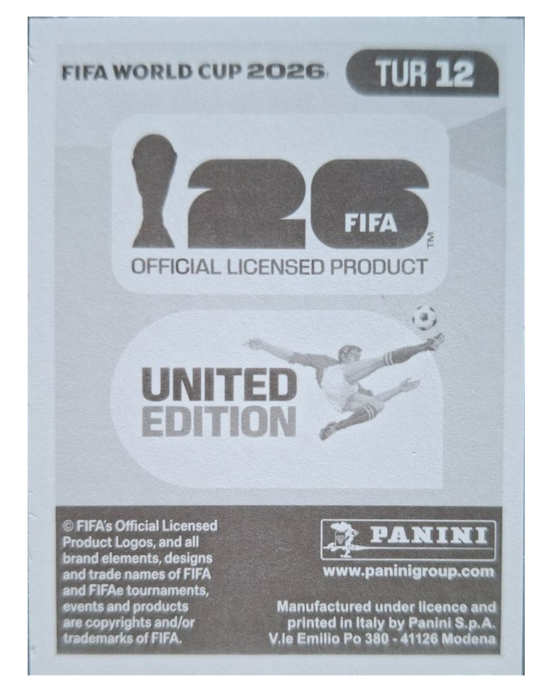 Panini FIFA WM 2026 United - TUR 12 - Orkun Kokcu