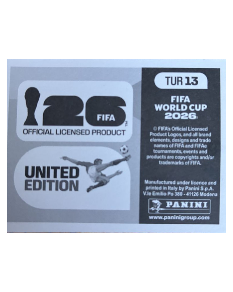 Panini FIFA WM 2026 United - TUR 13 - Team Photo