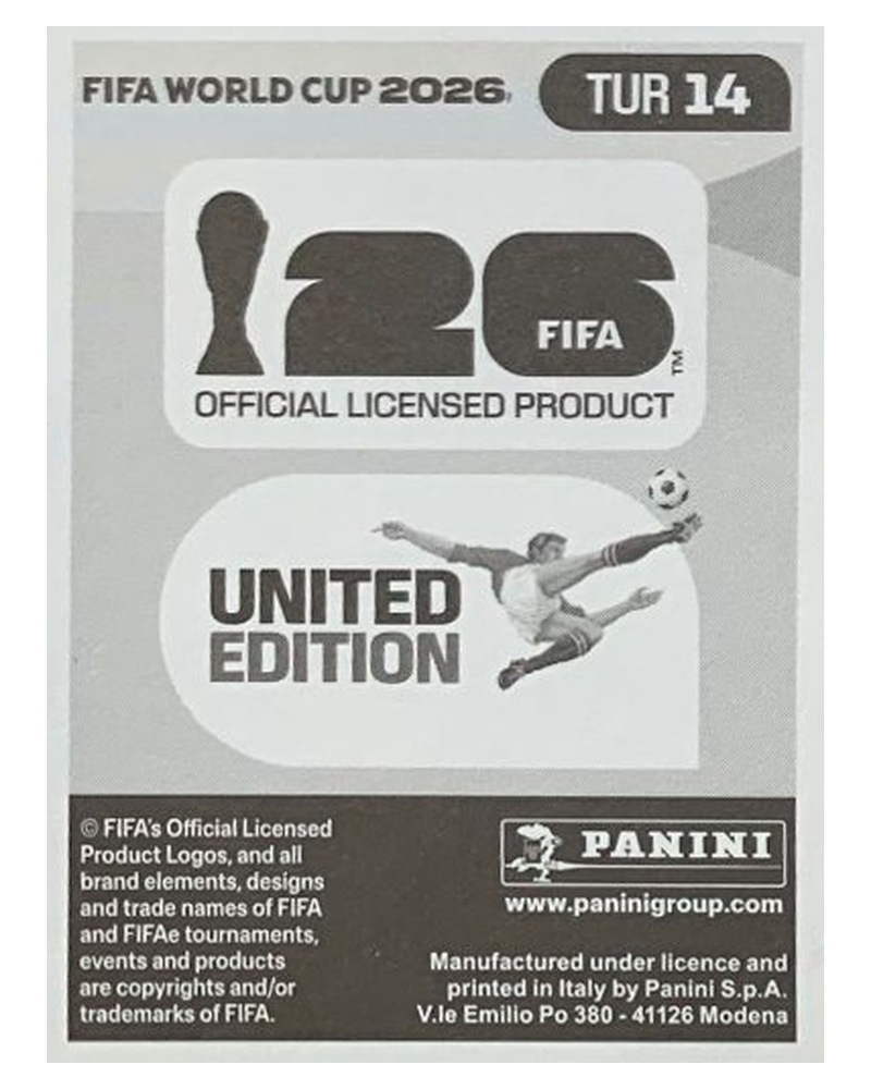 Panini FIFA WM 2026 United - TUR 14 - Arda Guler