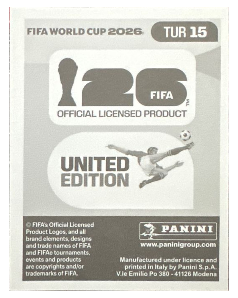 Panini FIFA WM 2026 United - TUR 15 - Irfan Can Kahveci