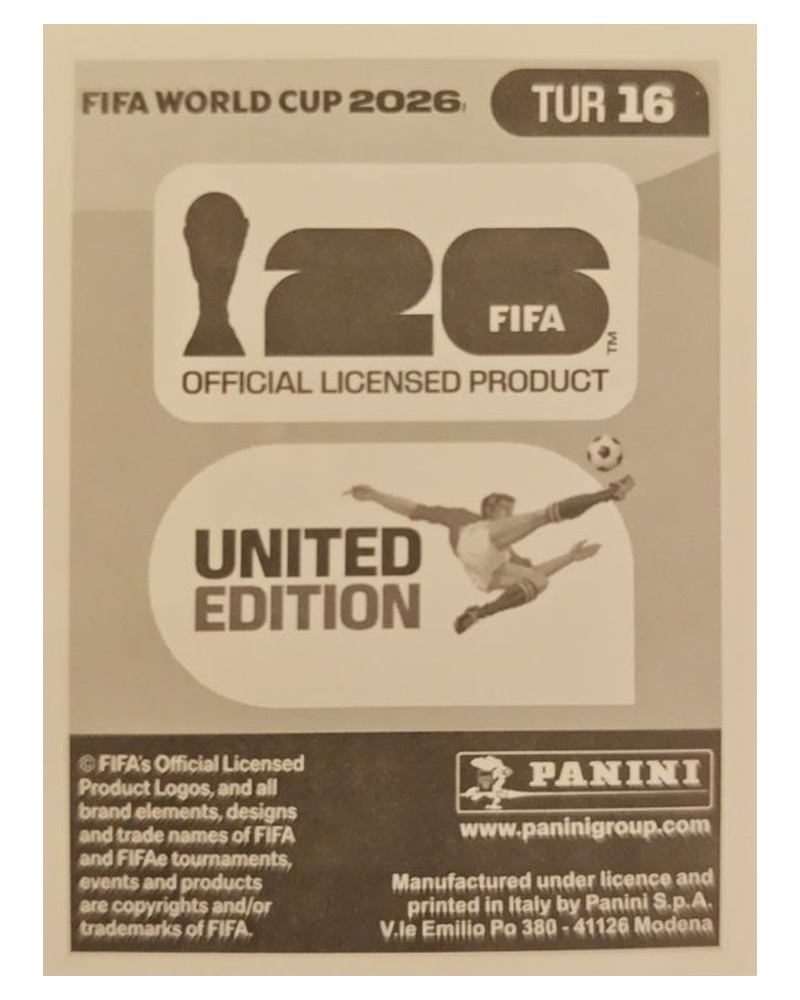Panini FIFA WM 2026 United - TUR 16 - Yunus Akgun