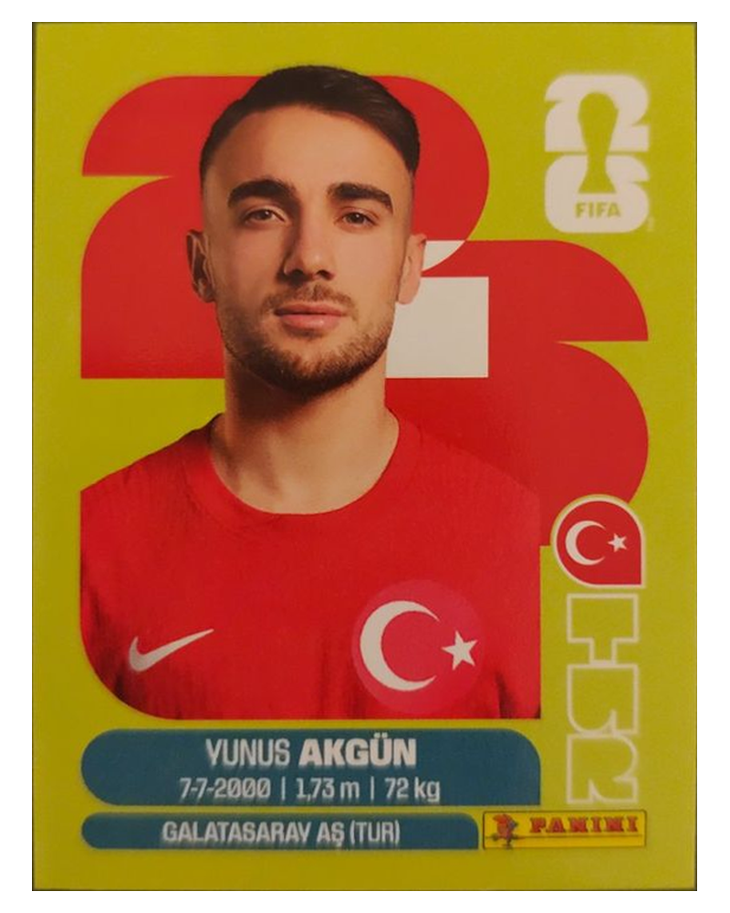 Panini FIFA WM 2026 United - TUR 16 - Yunus Akgun