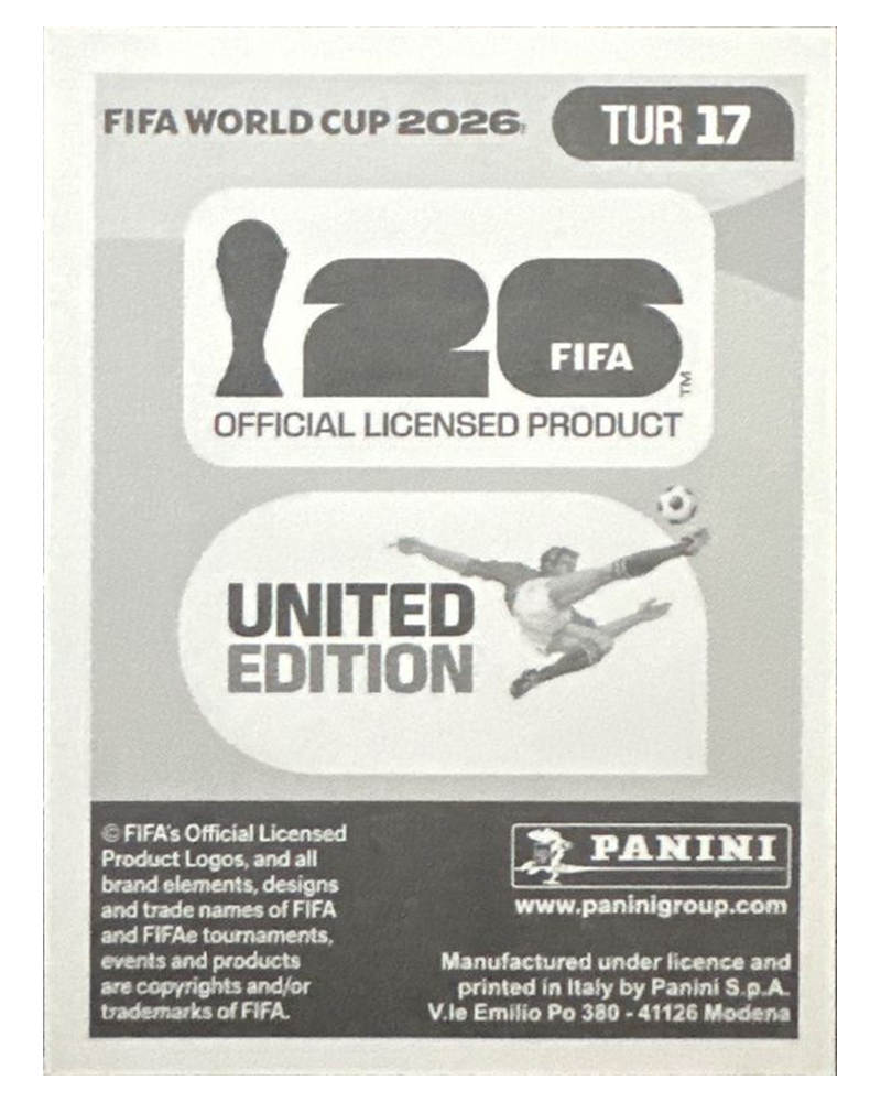 Panini FIFA WM 2026 United - TUR 17 - Can Uzun