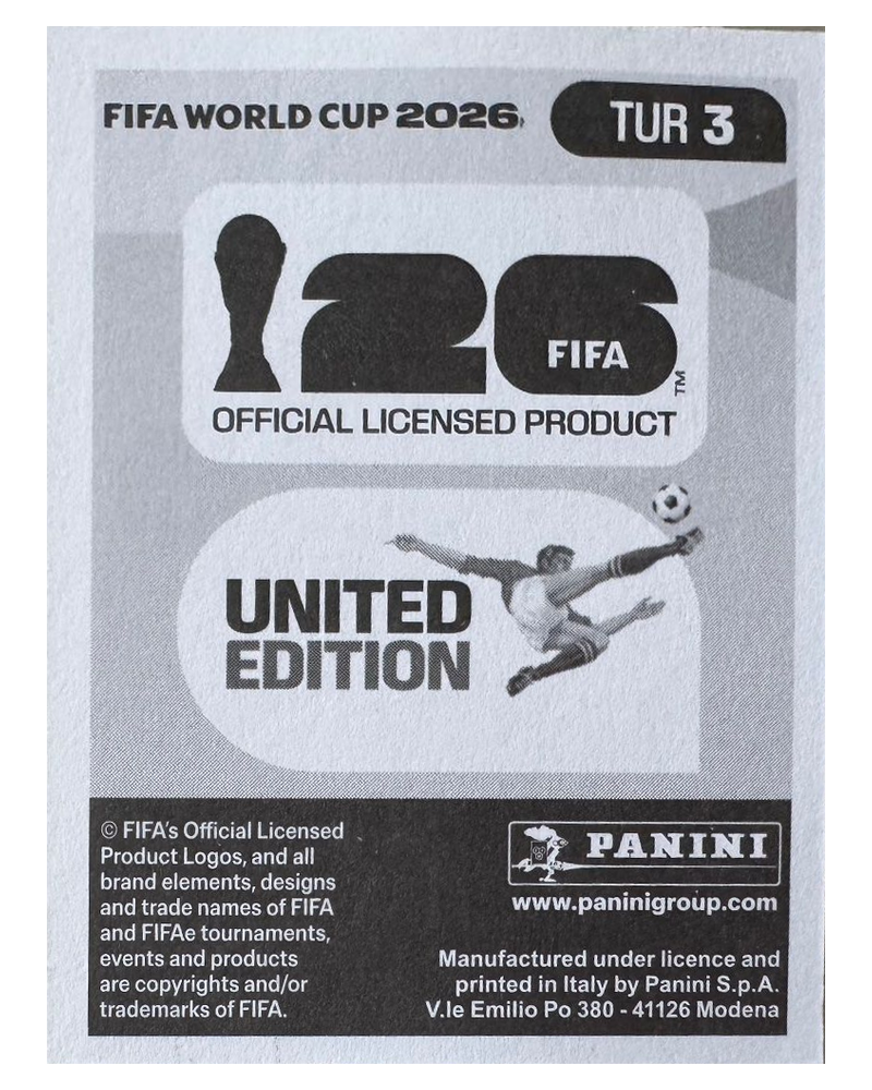 Panini FIFA WM 2026 United - TUR 3 - Mert Muldur