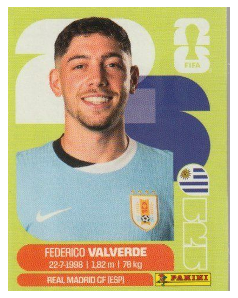 Panini FIFA WM 2026 United - URU 10 - Federico Valverde