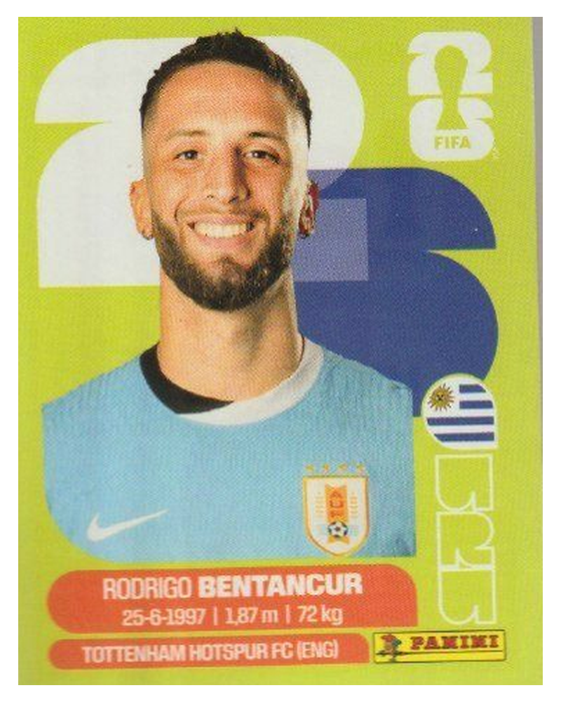 Panini FIFA WM 2026 United - URU 12 - Rodrigo Bentancur