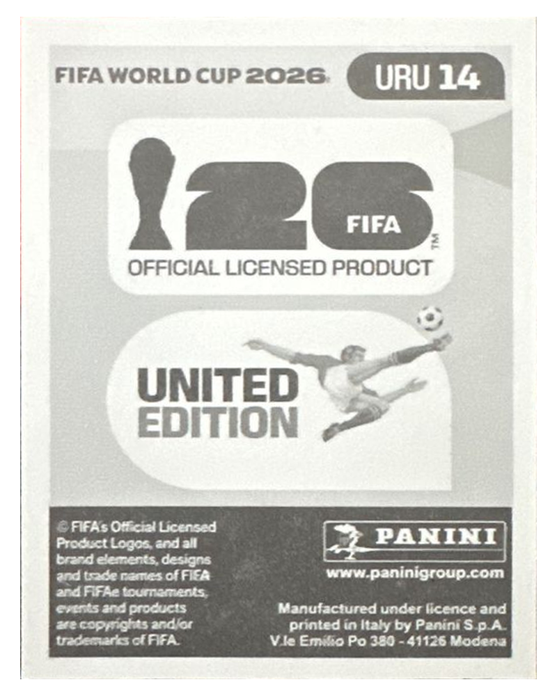 Panini FIFA WM 2026 United - URU 14 - Manuel Ugarte