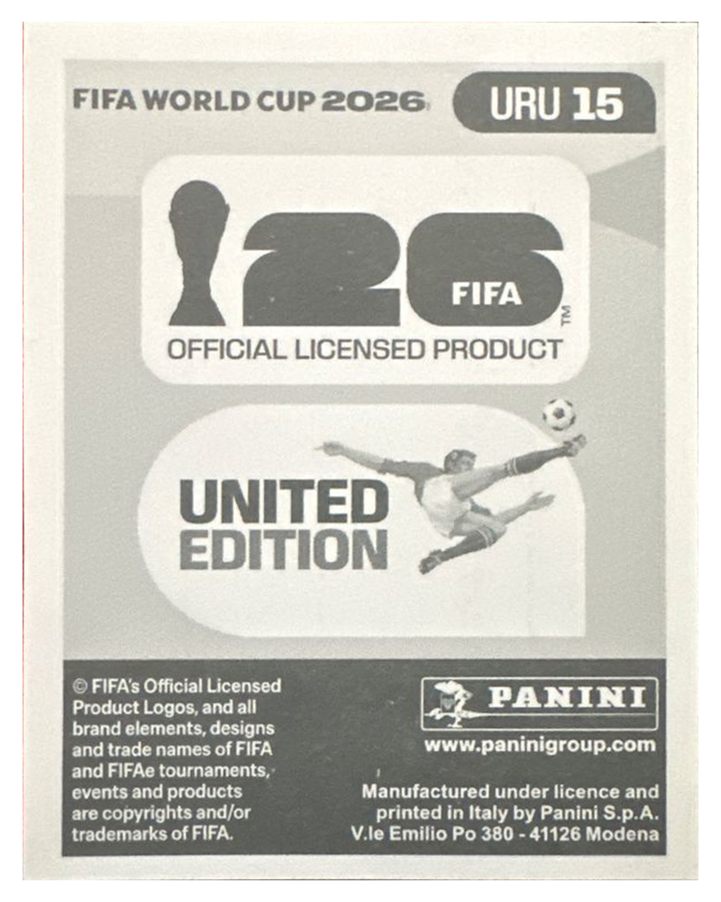 Panini FIFA WM 2026 United - URU 15 - Nicolás de la Cruz