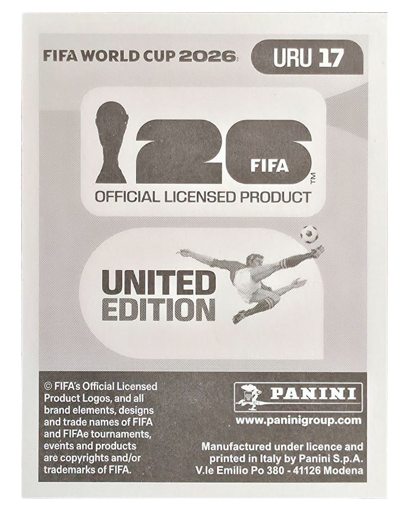 Panini FIFA WM 2026 United - URU 17 - Darwin Núñez