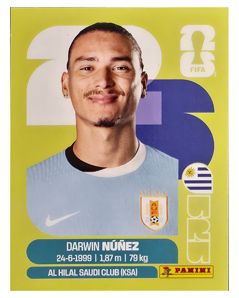 Panini FIFA WM 2026 United - URU 17 - Darwin Núñez