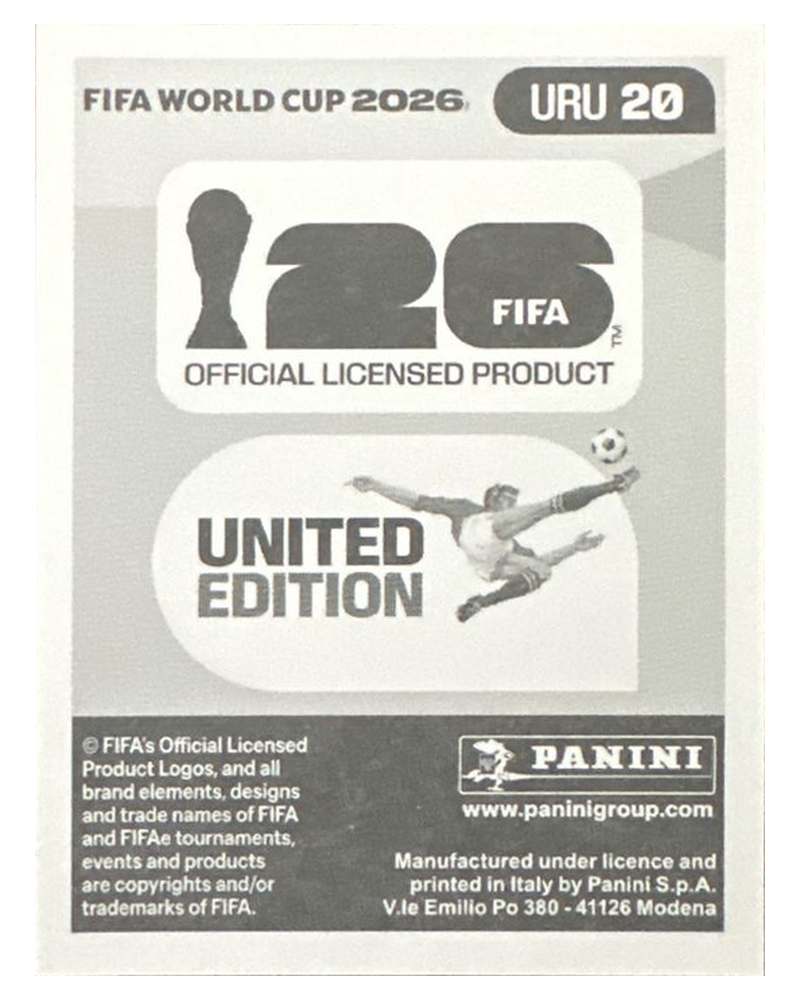 Panini FIFA WM 2026 United - URU 20 - Facundo Pellistri