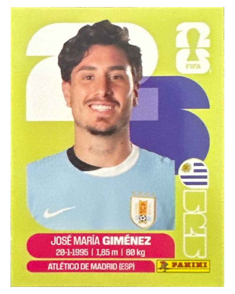 Panini FIFA WM 2026 United - URU 5 - José María Giménez