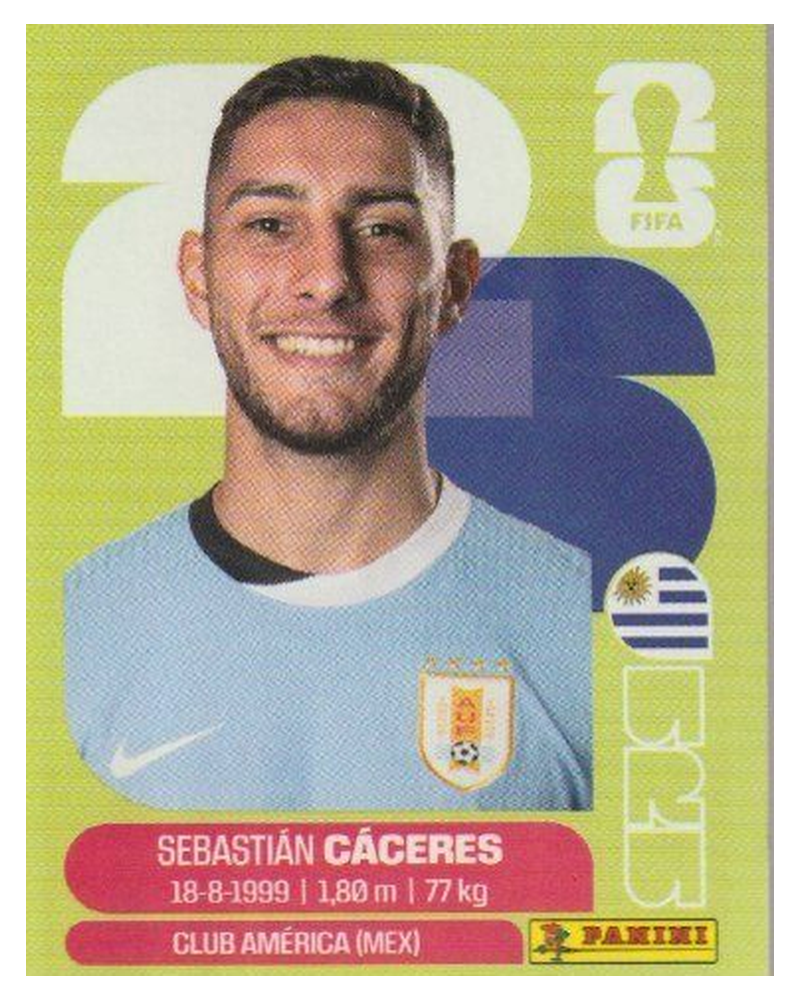 Panini FIFA WM 2026 United - URU 6 - Sebastian Caceres