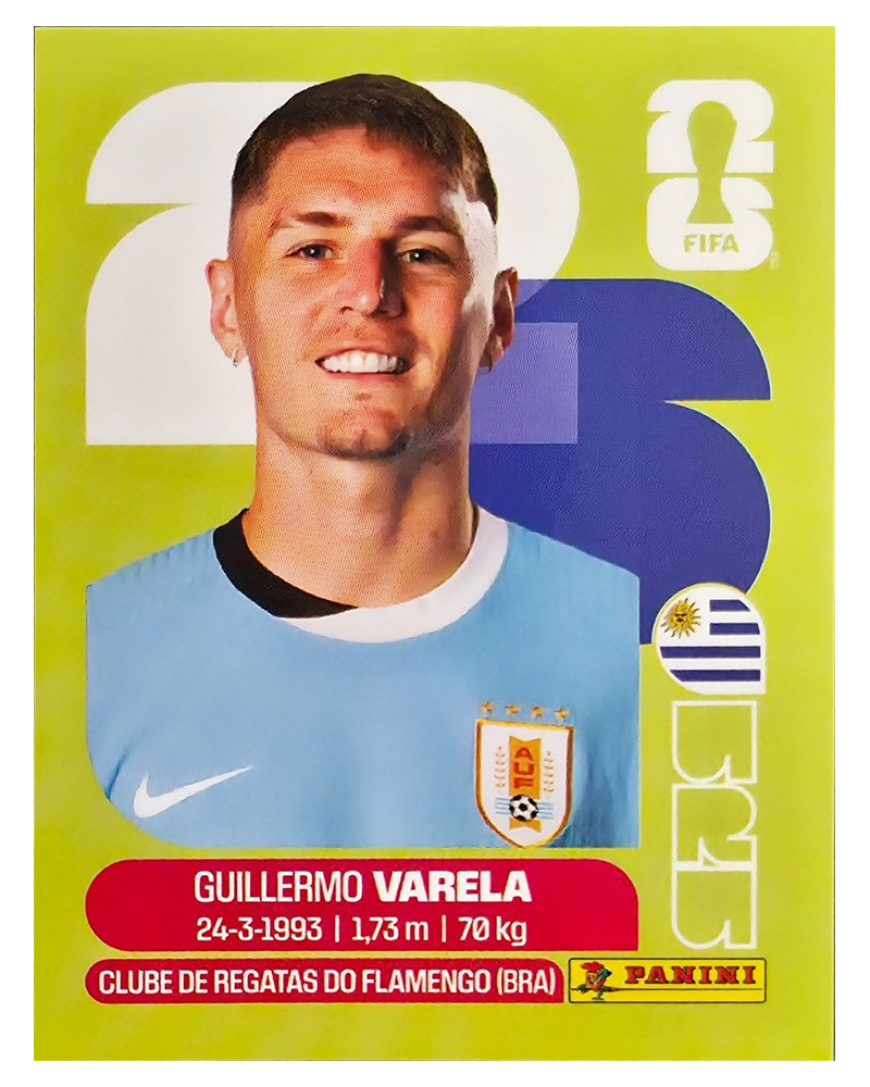 Panini FIFA WM 2026 United - URU 8 - Guillermo Varela